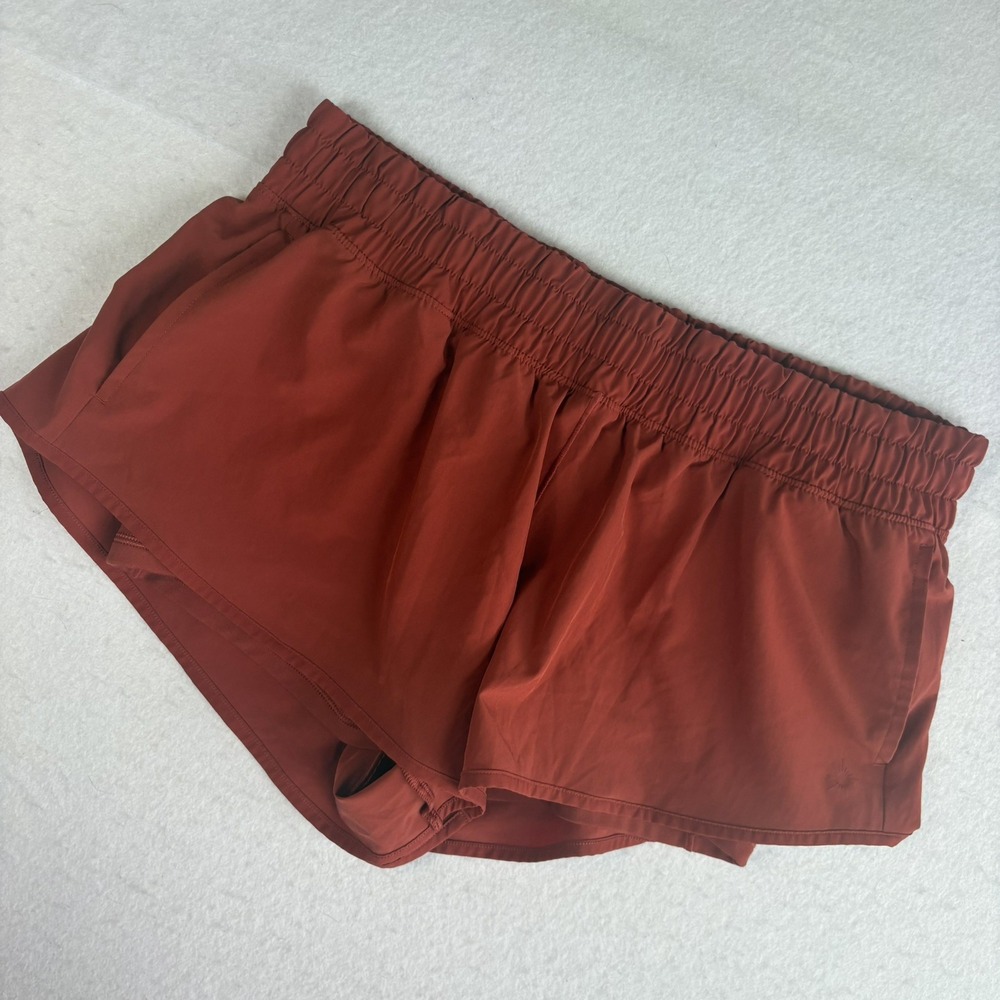 OFFLINE by Aerie hot stuff Lined Athletic Shorts Red Pockets Women's Medium